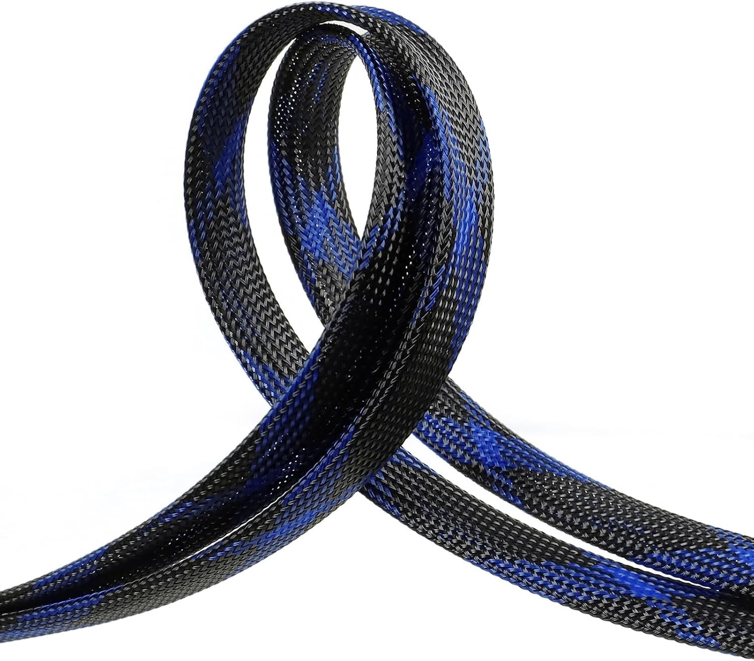 Braided Cable Sleeve, 33ft Expandable Wire Loom for Automotive Wiring Harness &