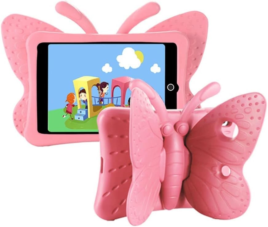 Cute Butterfly Stand Cover for iPad 9th 8th 7th Gen 10.2", Shockproof EVA Case