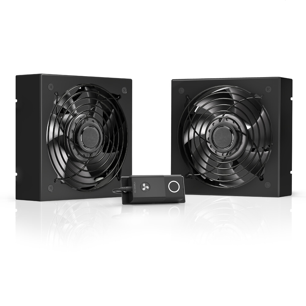 Rack Roof-Dual Fan Kit, Quiet Cooling AV Network Equipment 19" Rack Cabinets