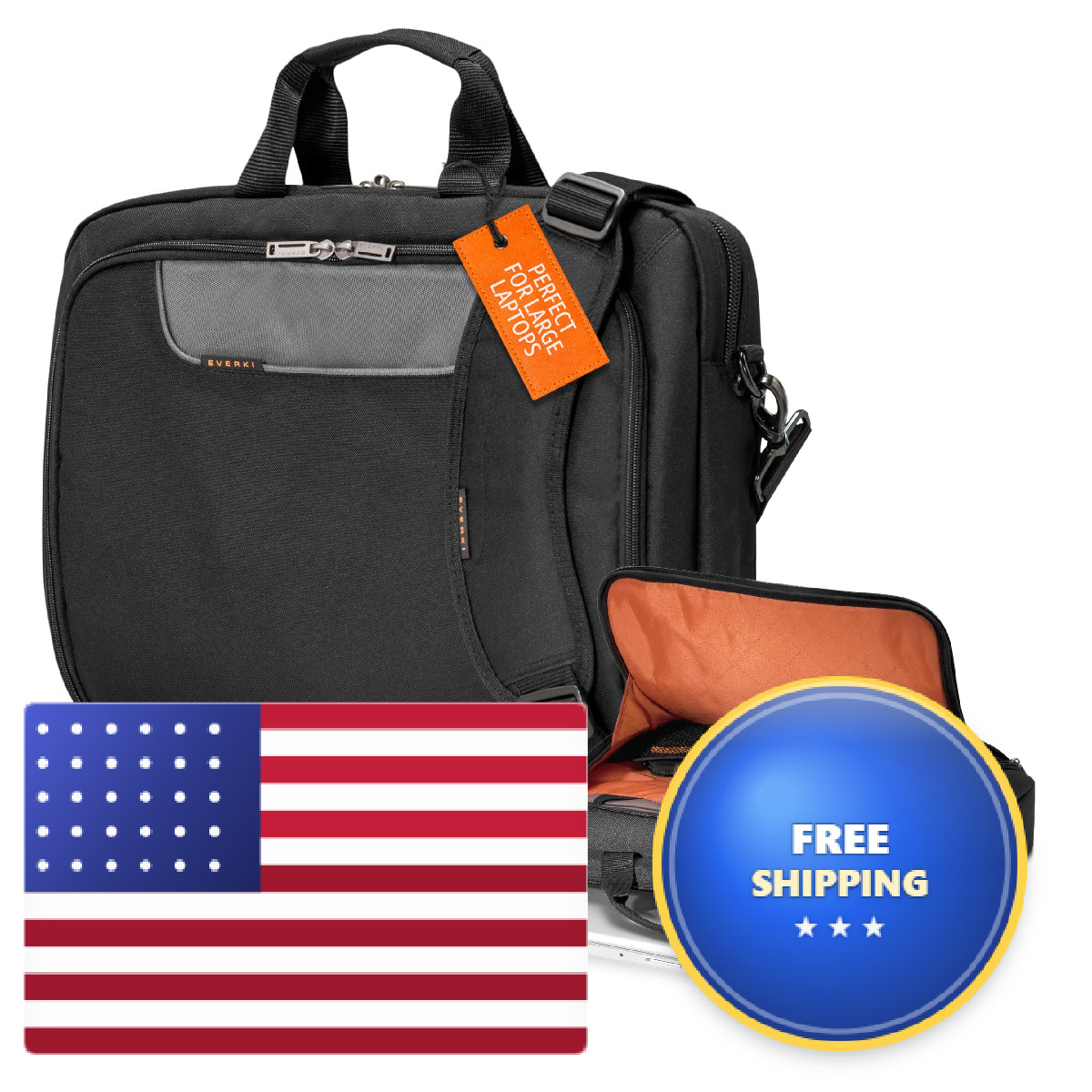 Everki Advance 18.4 - For Men Ideal Lap Top Computer Bag