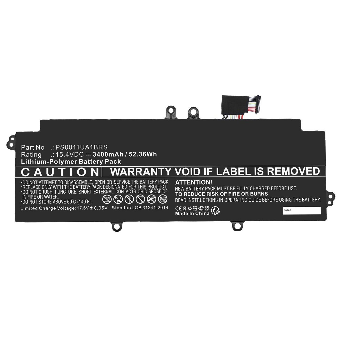 CoreParts W128812918 PS0011UA1BRS Laptop Battery for Notebook 52.36Wh 15.4V ~E~