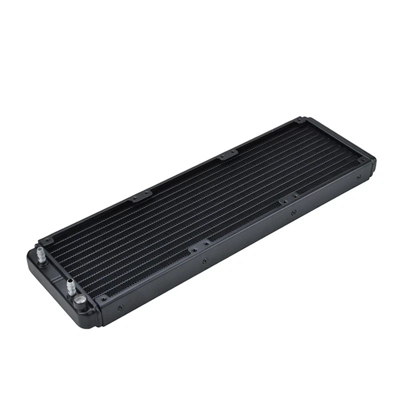 360mm Aluminum Water Cooling Radiator N6 Barb Ports DIY PC For 3x120mm Fans