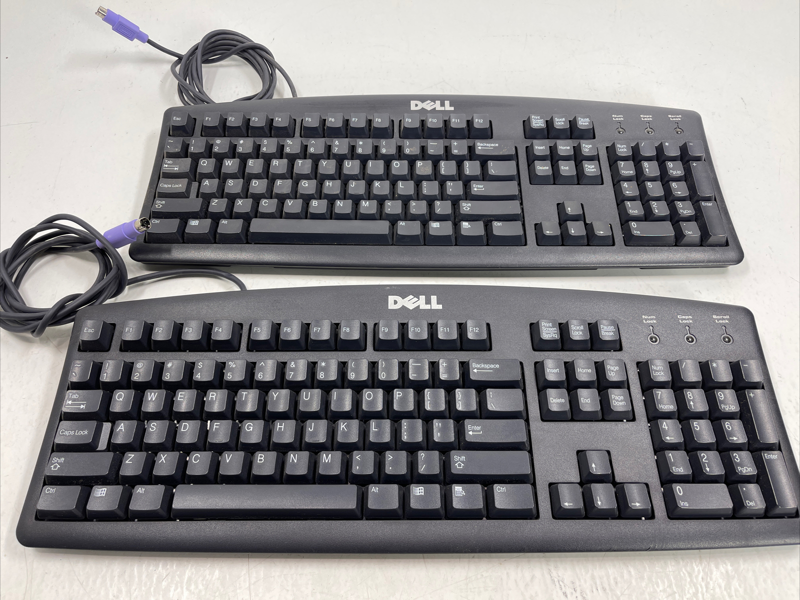 Lot Of 2 Dell RT7D20 SK-8110 PS/2 Wired Keyboard
