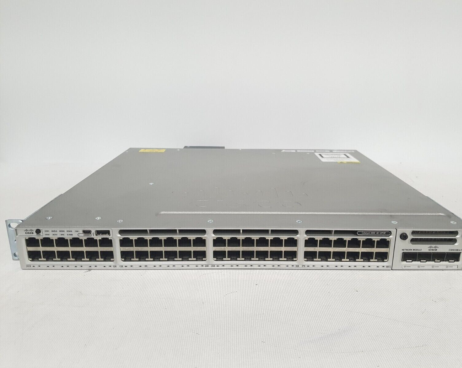 Cisco Catalyst WS-C3850-48U-S 48 Port-Switch With C3850-NM-4-10G Dual Pwr spply