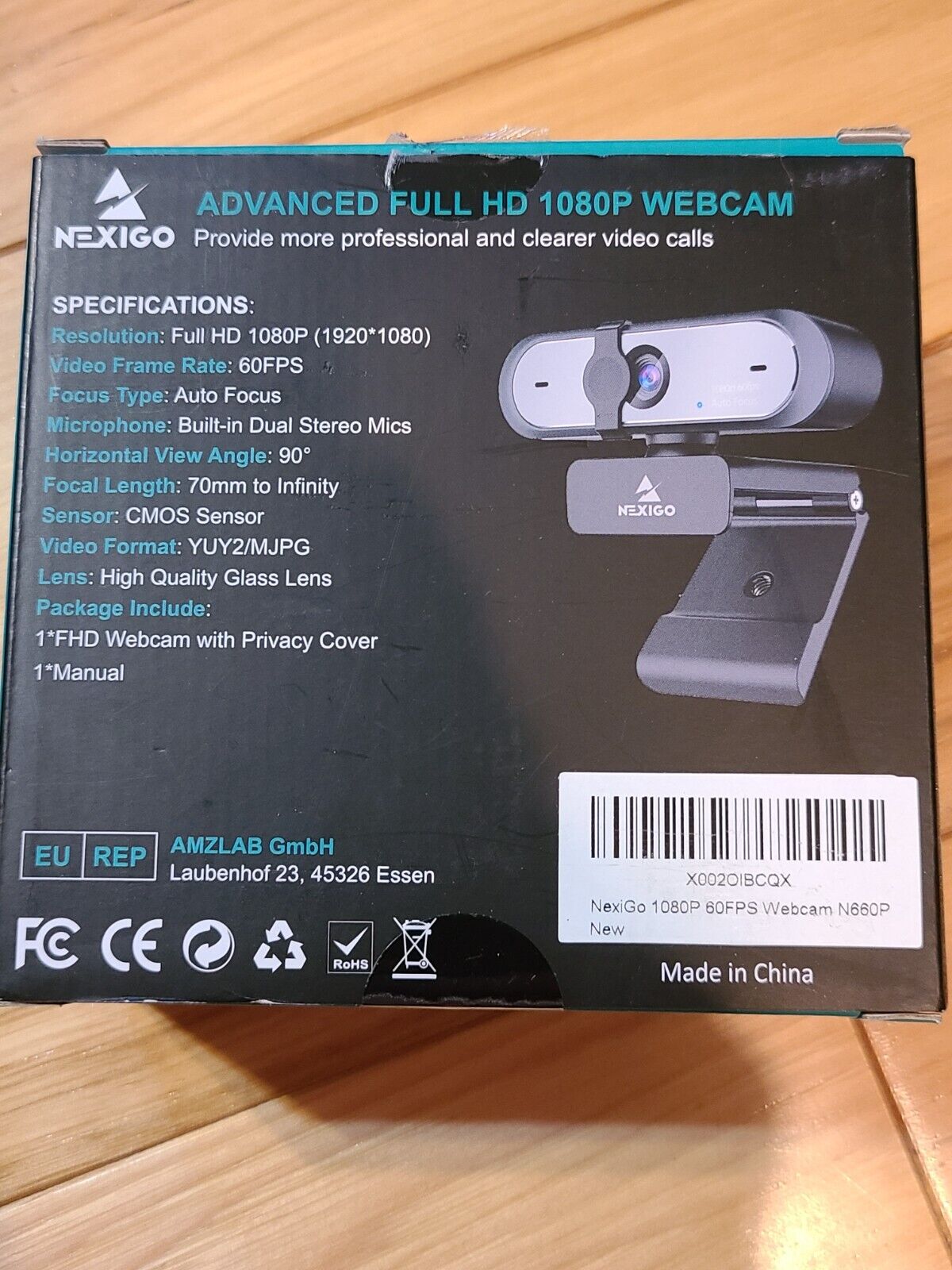 NexiGo N660P 1080P 60FPS Webcam with Software Control
