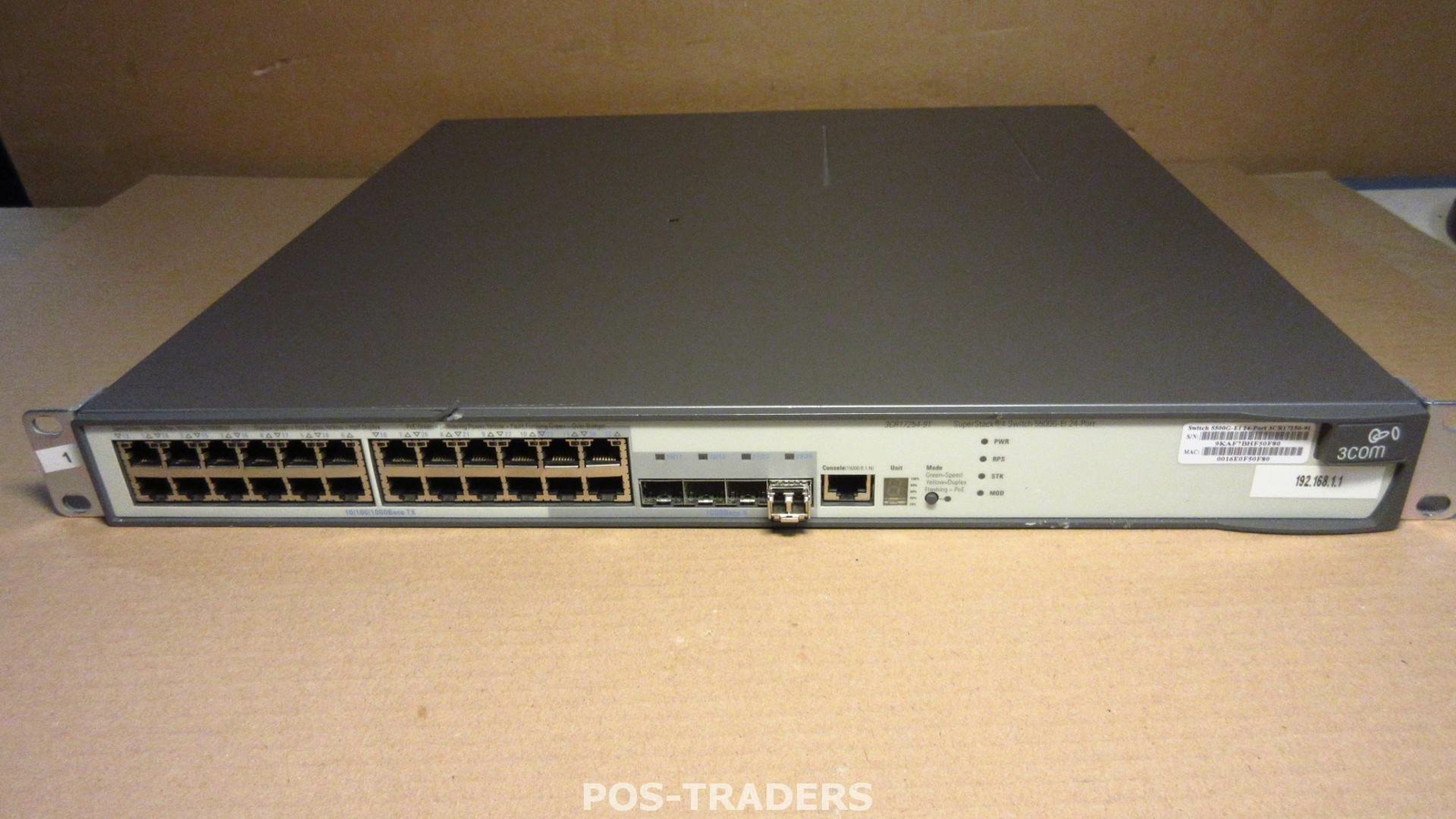 3COM 3CR17259-91 5500G-EI 24-Port Gigabit + 4x SFP Switch INCL 1X 3C17261 MODULES