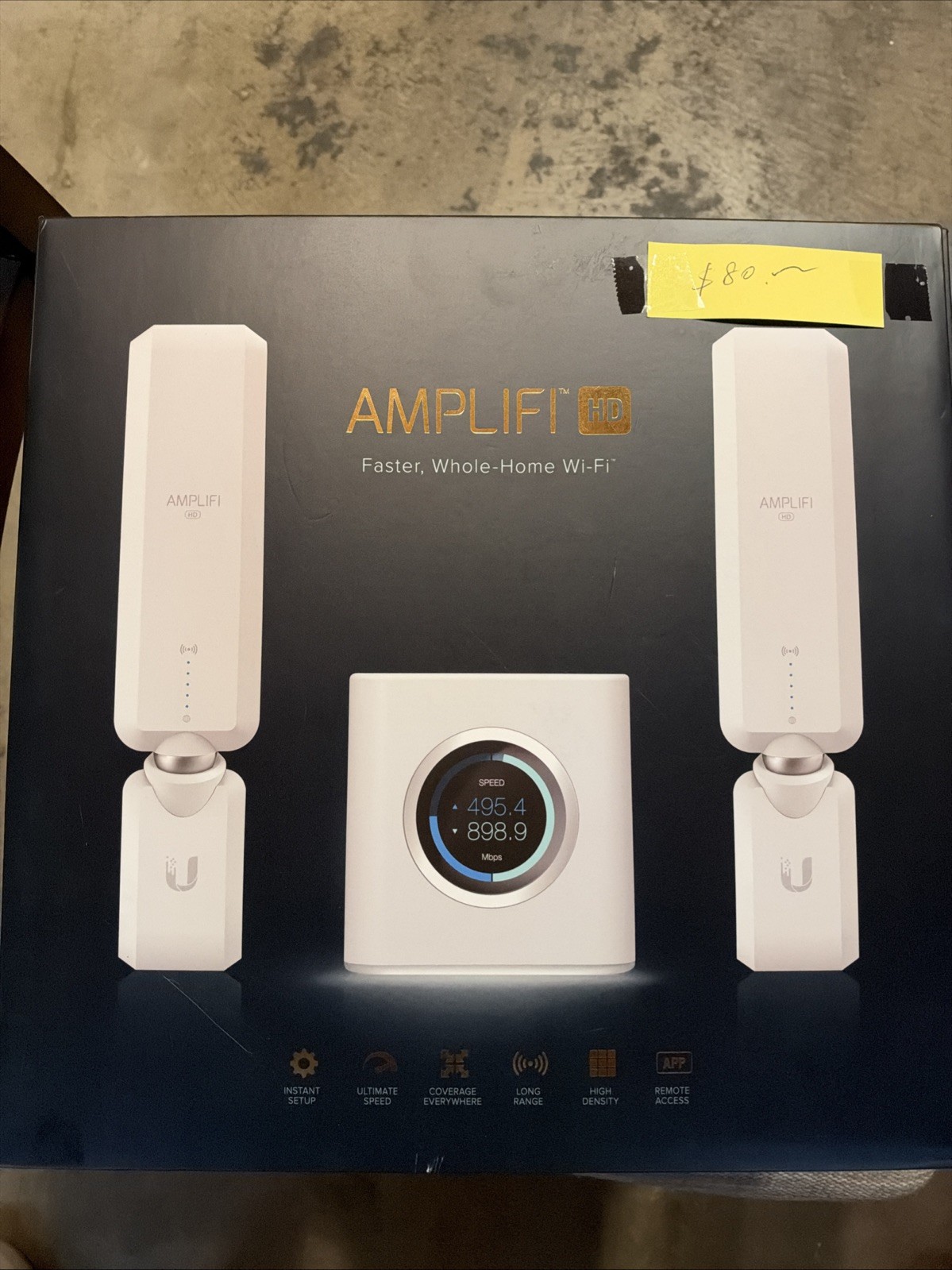 Ubiquiti AmpliFi HD AFi-HD Mesh WiFi System Router with 2 MeshPoints