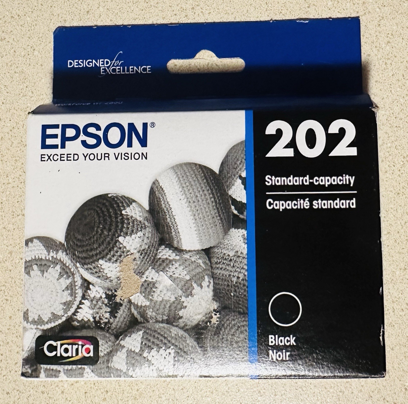 Epson 202 (T202120-RF) Black Ink Cartridge- Exp 06/2027 *New