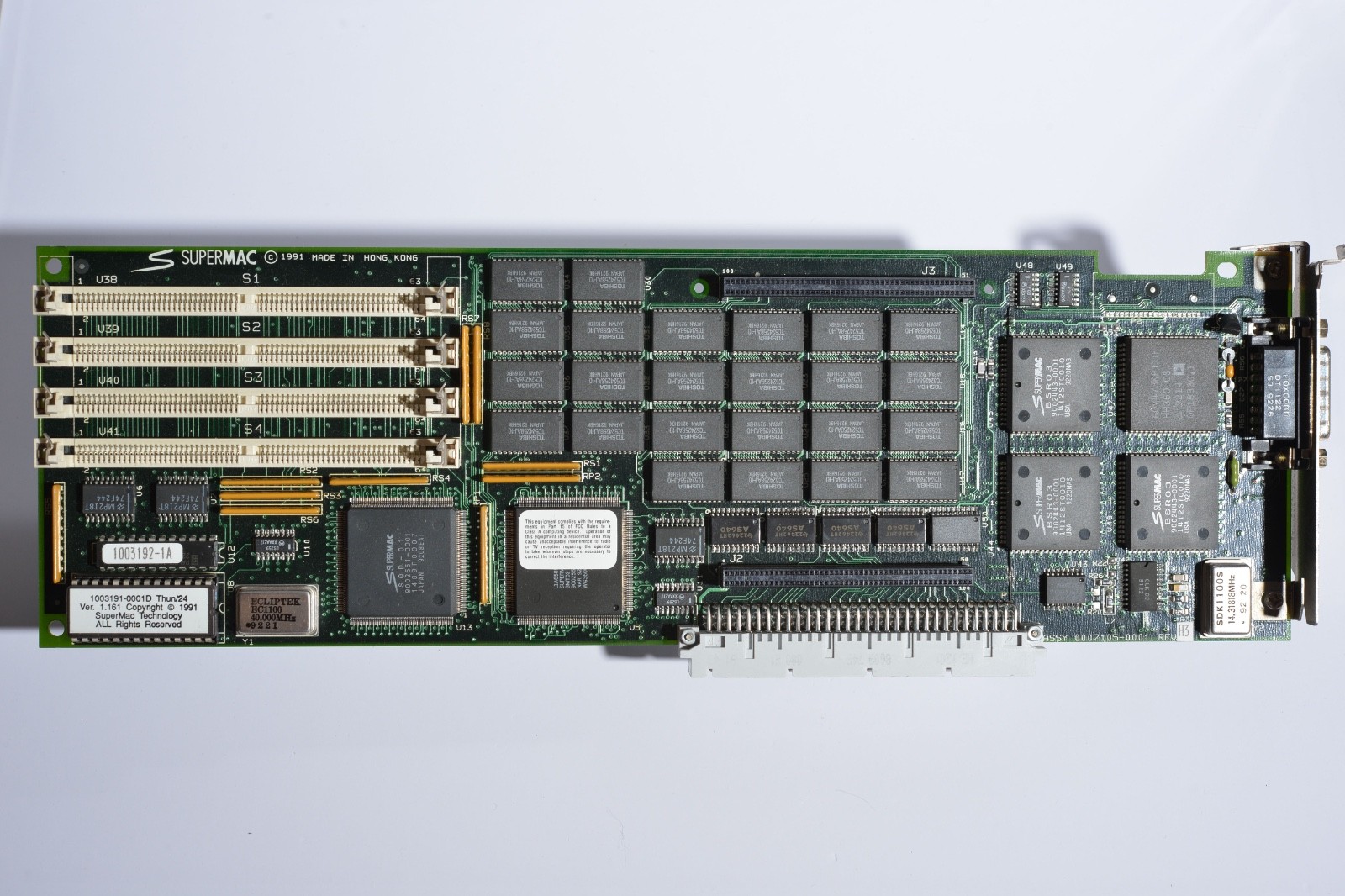 SuperMac Thunder/24 NuBus 24-bit Video Card for Macintosh IIci Quadra
