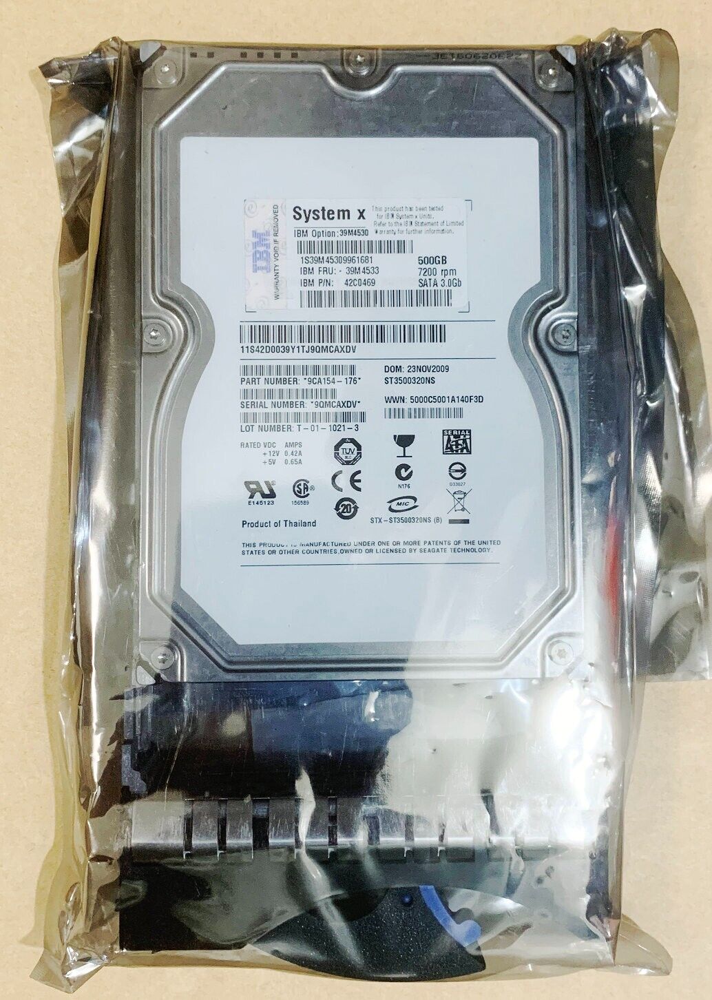 NEW 39M4530 42C0469 39m4533 IBM 500GB 500GB 3.5” Hot Swap SATA HDD