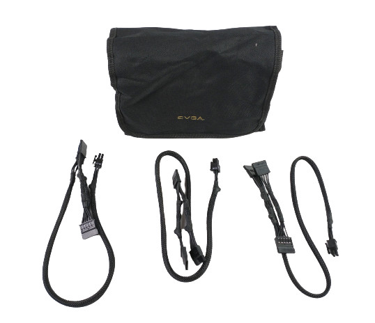 EVGA 6-Pin PSU Cable, x3 SATA, EVGA Cable Bag, Black, 3 Pack