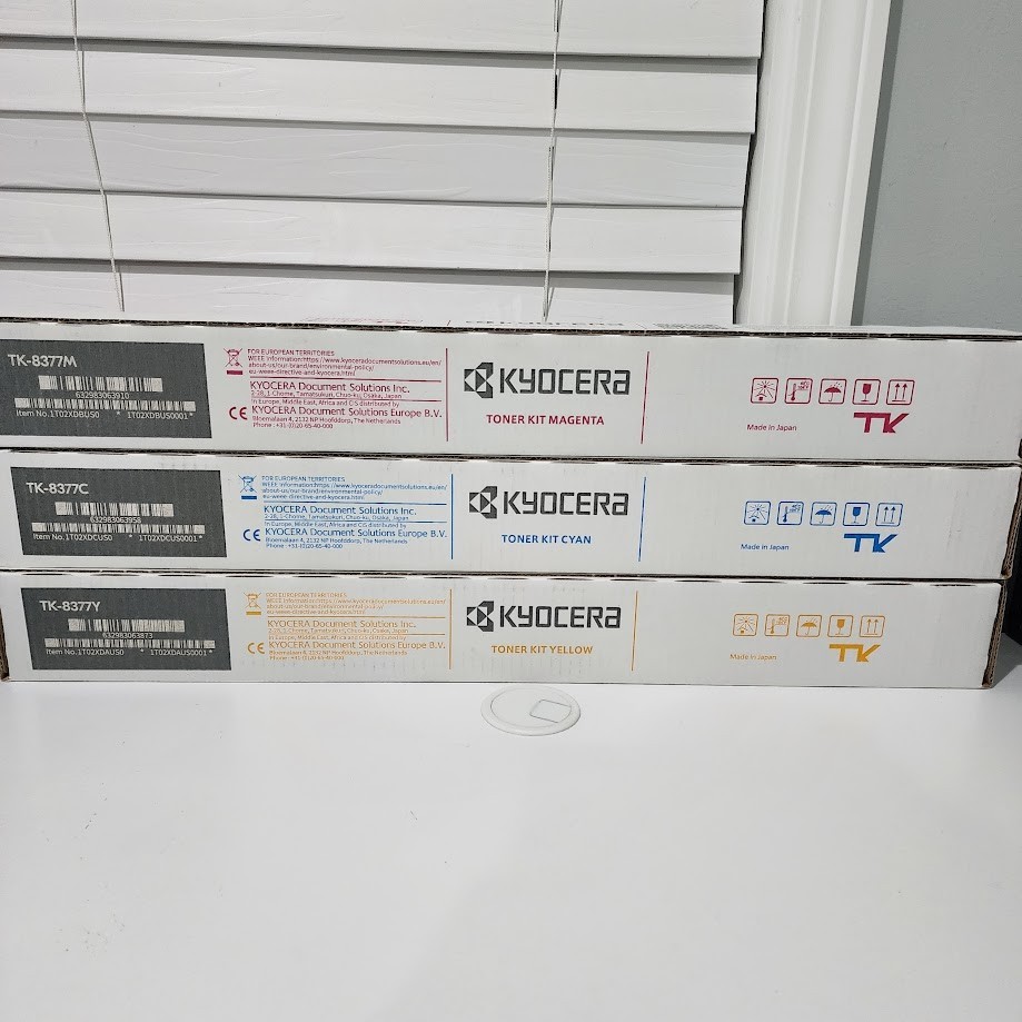 Kyocera TK-8377C TK-8377M TK-8377Y Toner Cartridge  Lot of 3