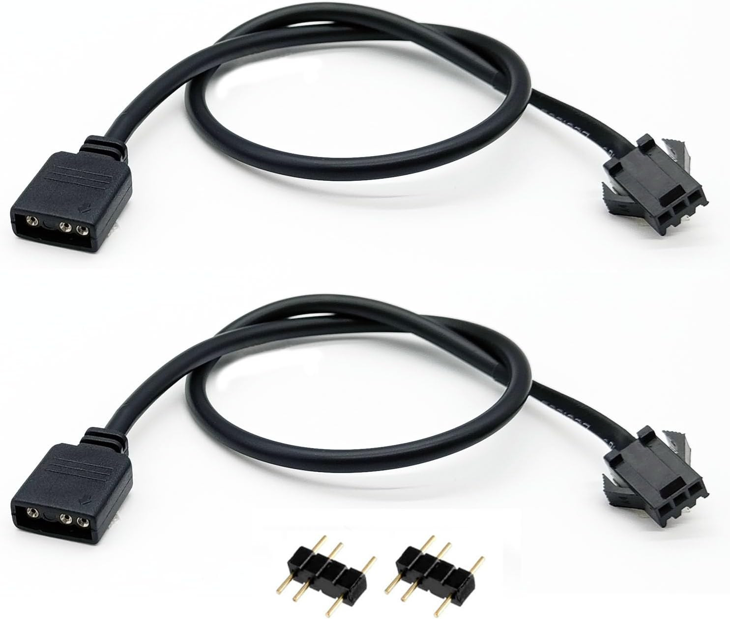 1-To-1 ARGB Extension Cable, 5V 3-Pin Female to JST SM 3Pin Female, 11.8