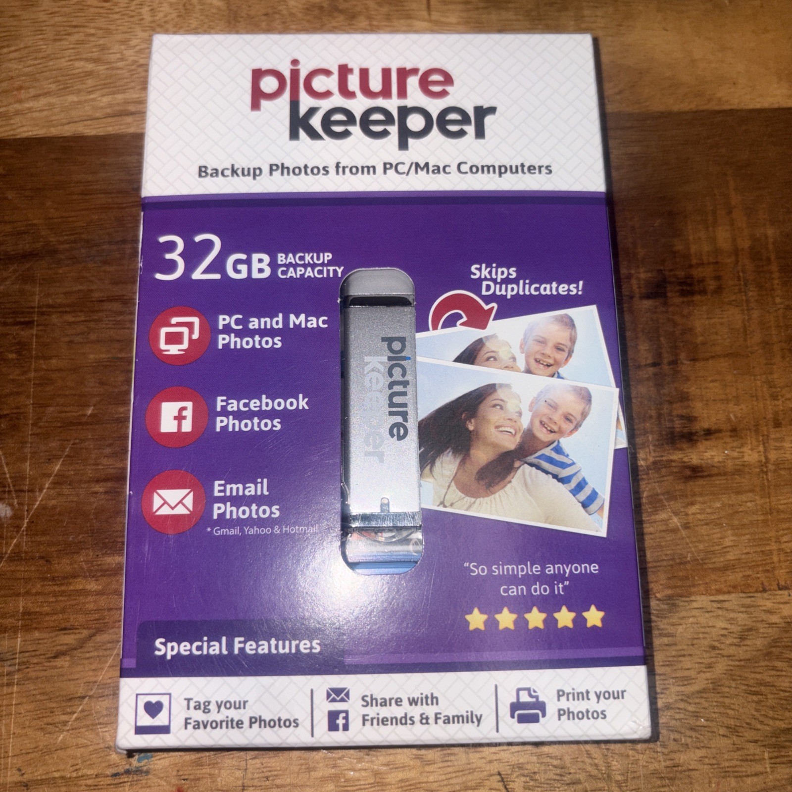 Picture Keeper Connect 32GB Brand New And Sealed Back Up Photos PC & Mac PK32