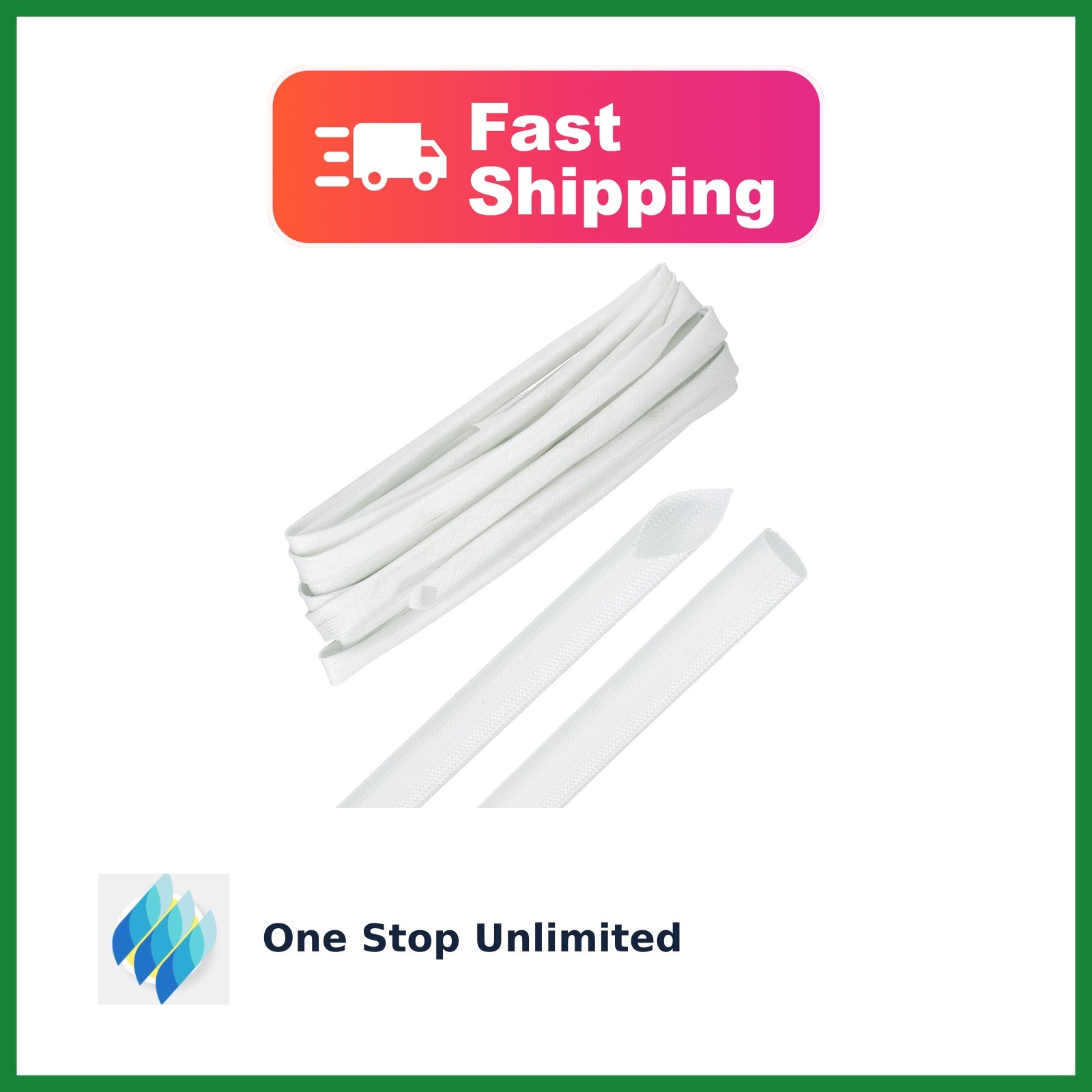 MECCANIXITY Braided Cable Sleeve, 20ft-8mm, White
