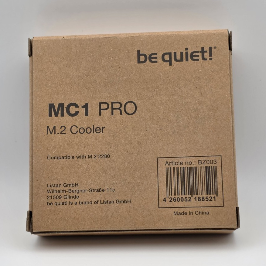 be quiet MC1 Pro M.2 NVMe SSD Cooler Heatsink w/ Heatpipe BZ003 New Sealed