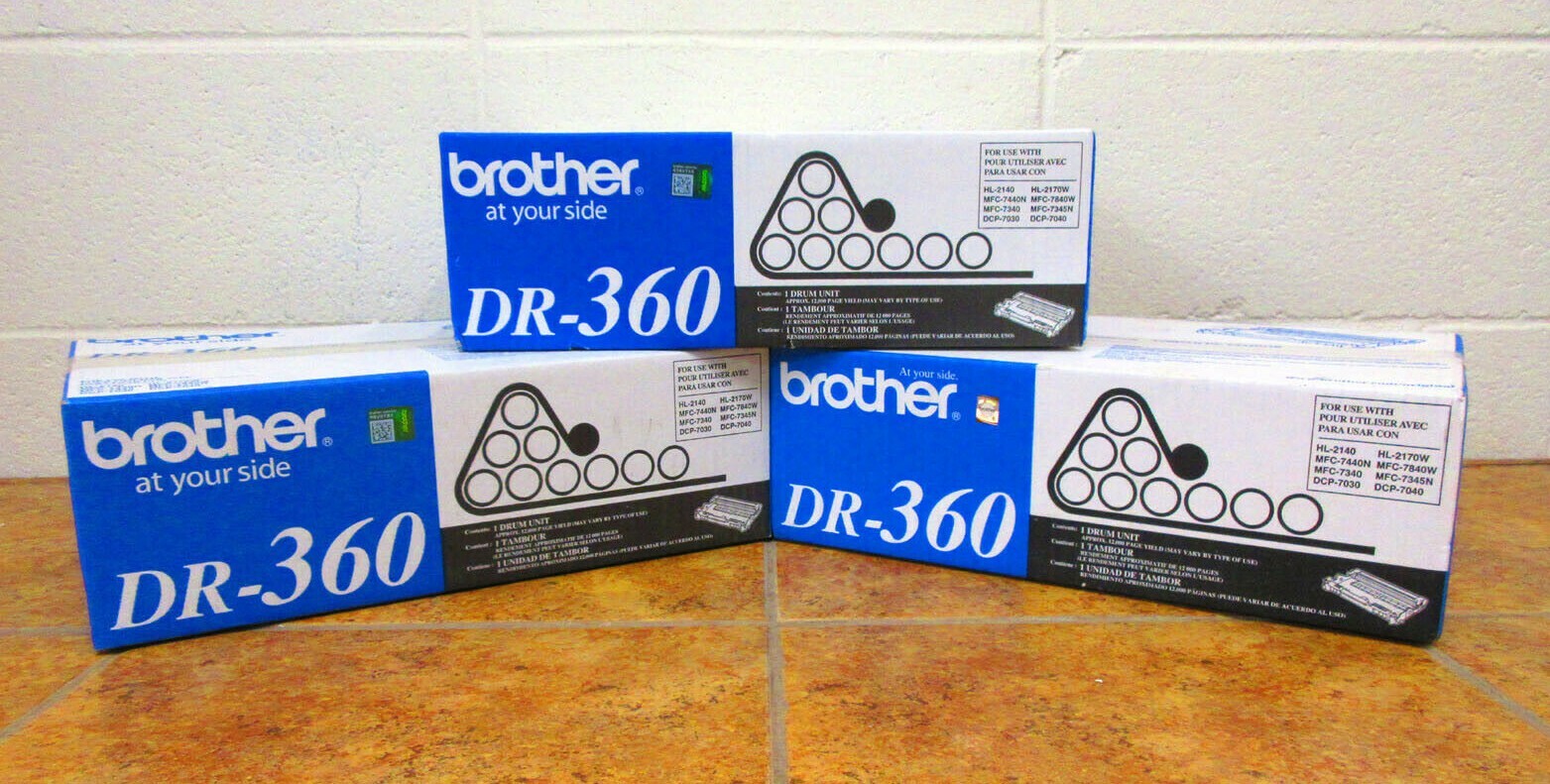 NEW BROTHER DR-360 OEM Genuine Black Drum Unit Print Cartridge Sealed