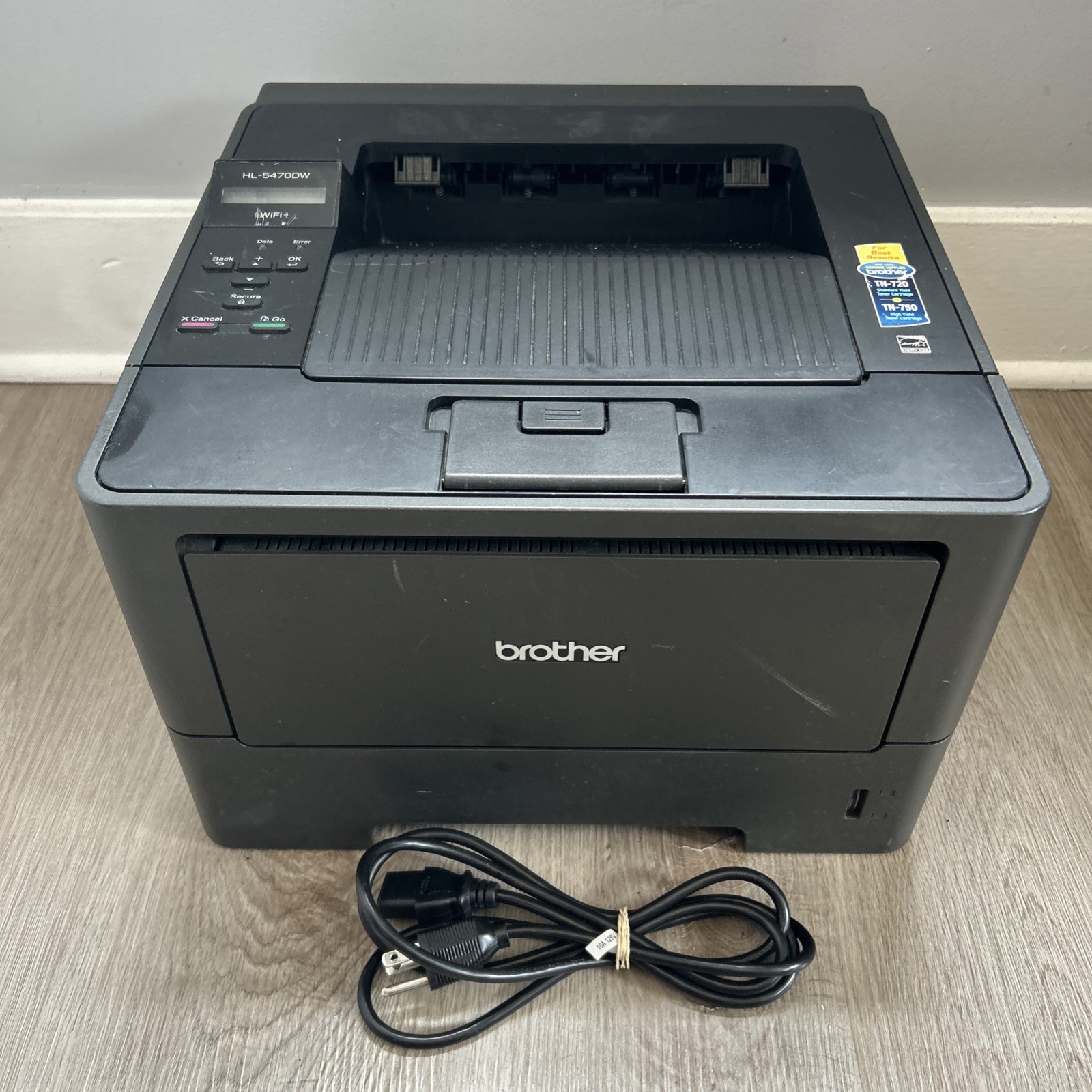 Brother HL-5470DW Laserjet Monochrome Workgroup Printer Duplex No Toner UNTESTED