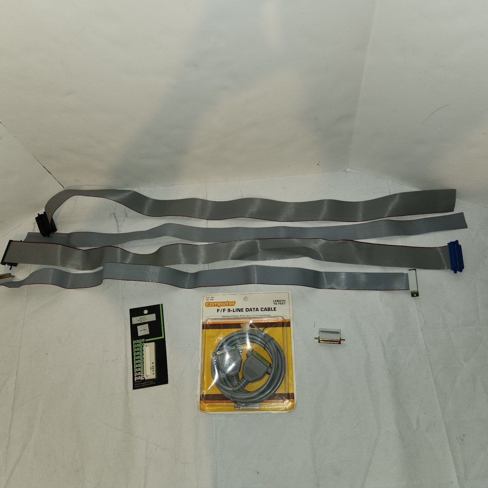 Lot of 7 Vintage Computer Ribbon Cables, Data Cable, Connectors, Raw Cable