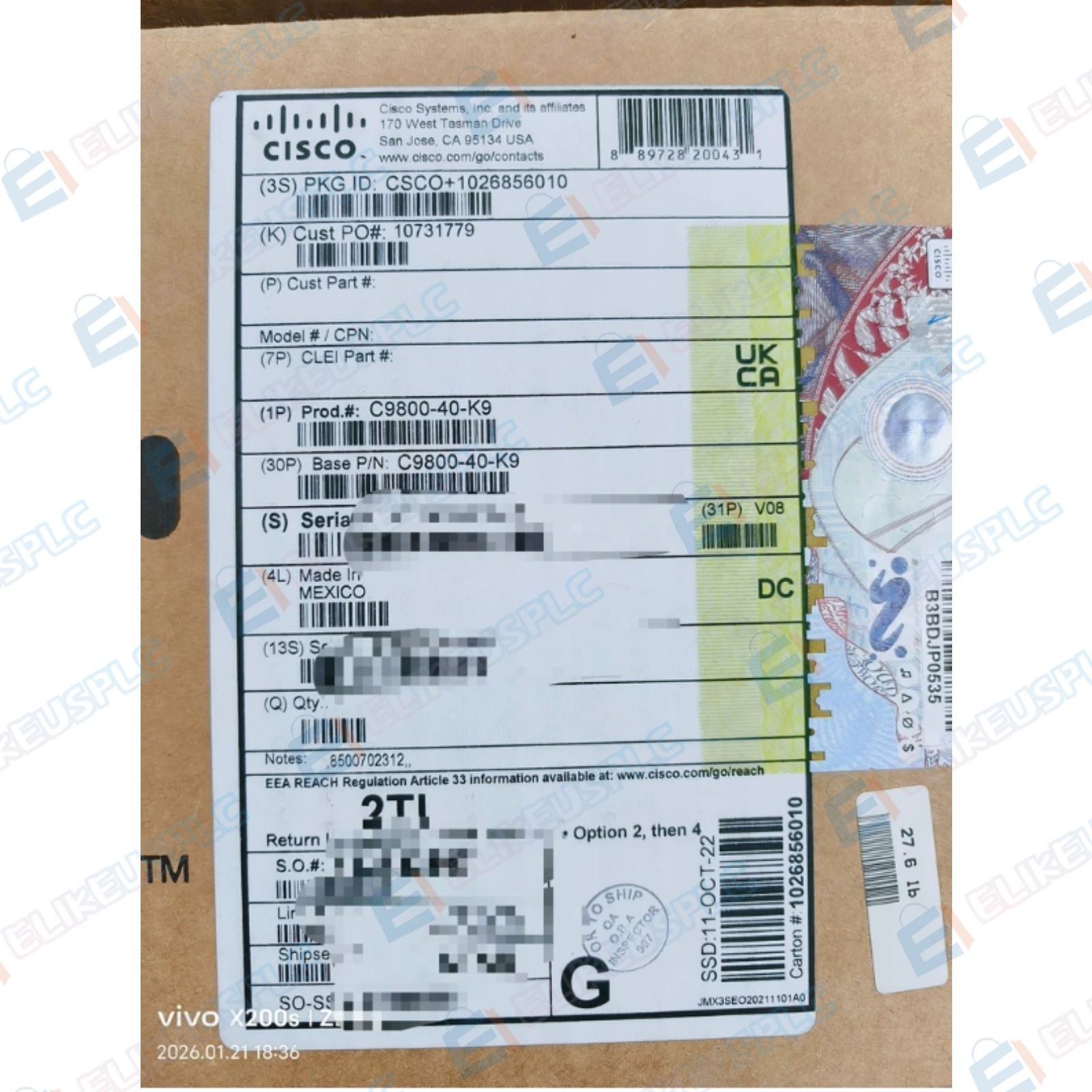 Cisco Catalyst C9800-40-K9 9800-40 Wireless Controller New Sealed