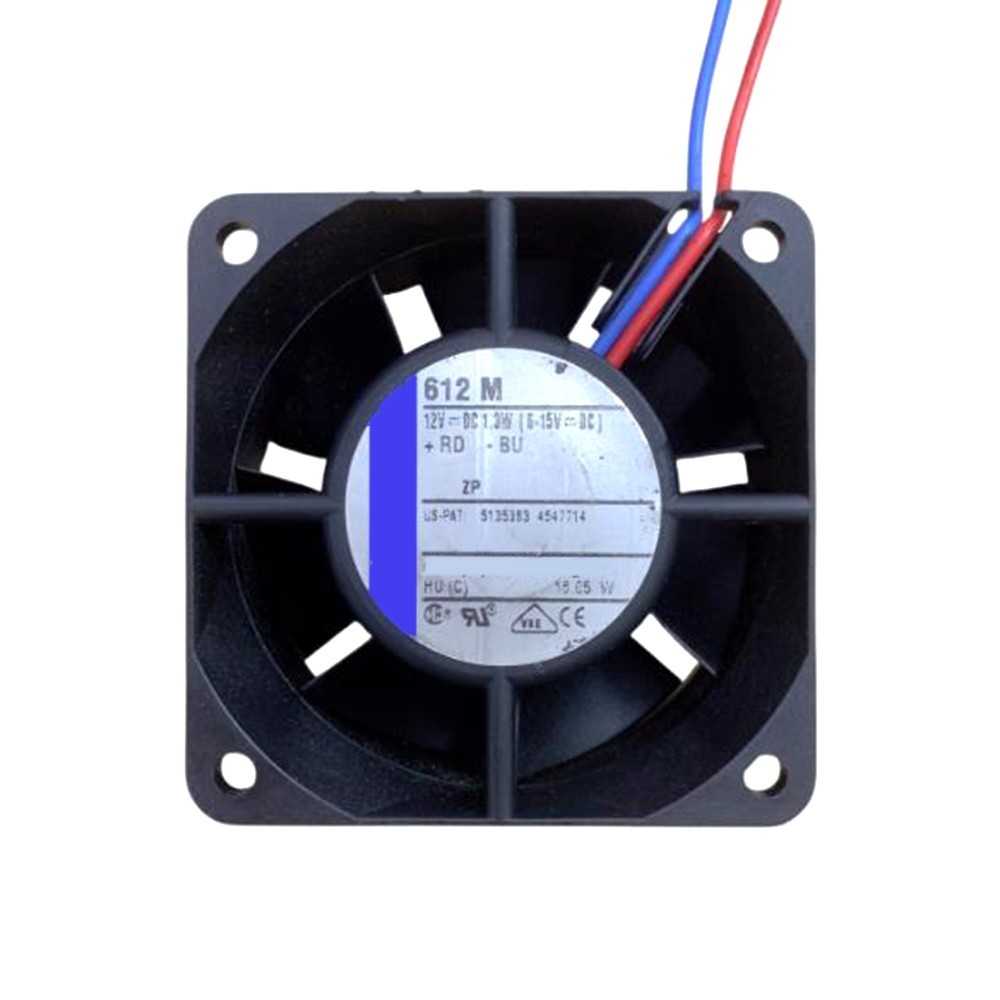 Cooling Fan For Ebmpapst 612M DC12V 1.3W 6CM 2Lines New