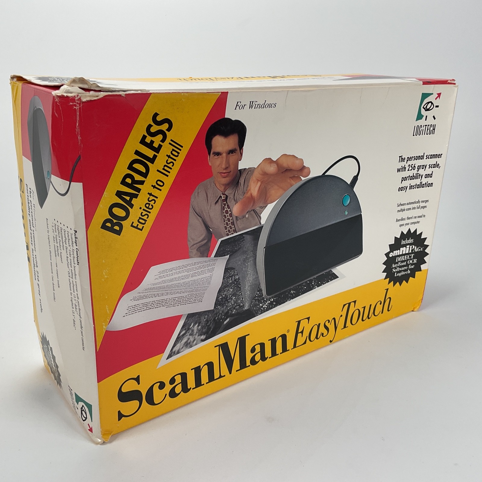 Logitech ScanMan Easy Touch Personal Scanner 256 Gray Scale 0055 Vintage