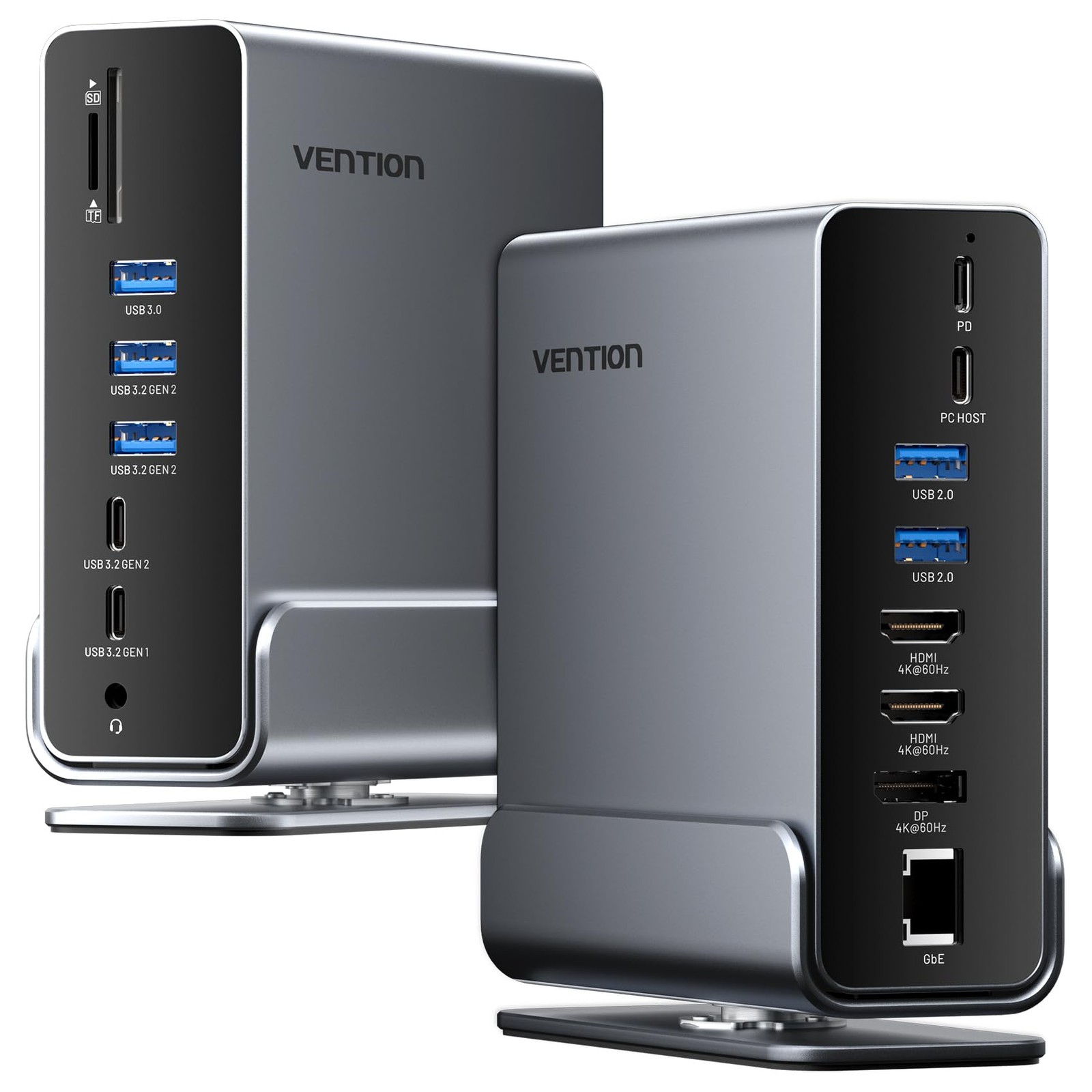 VENTION 15-in-1 Laptop Docking Station Dual Monitor, 360° Roatable Triple Mon...