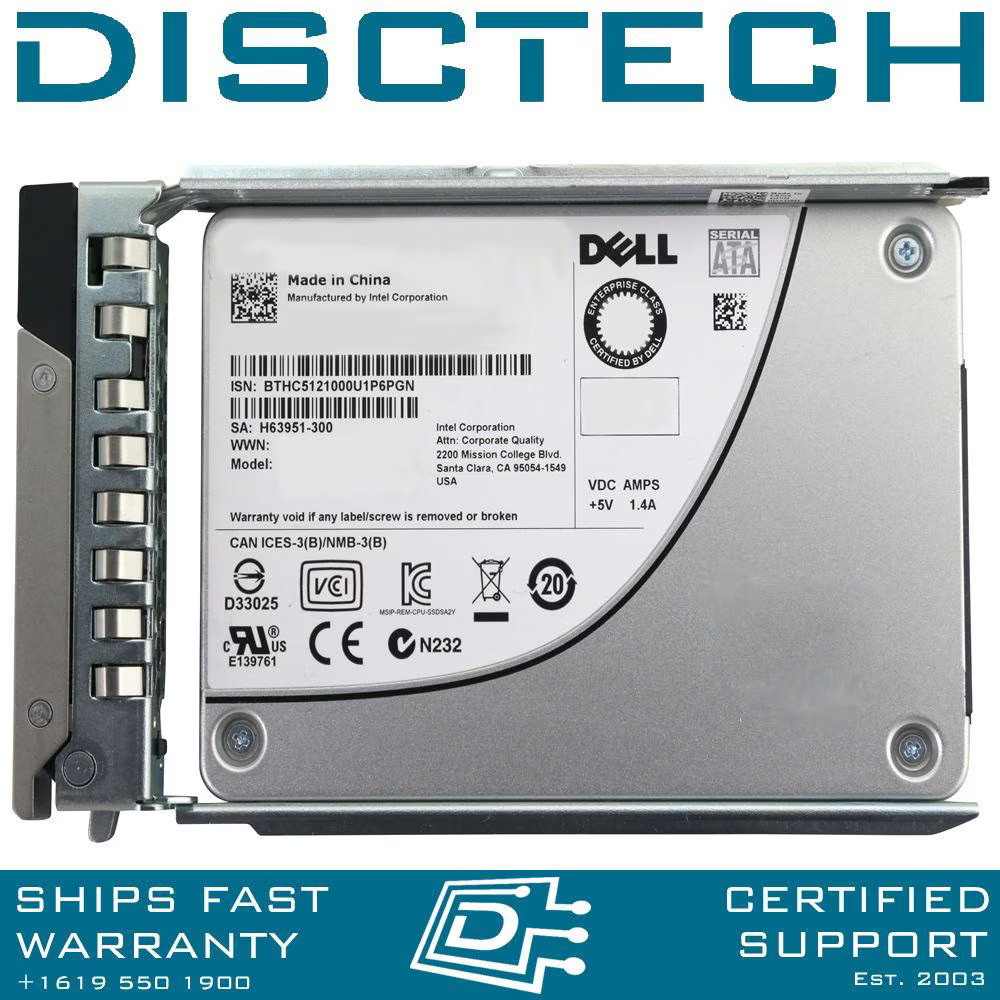Dell 400-ATFW / MH91F 240GB 2.5" MLC 512n Mixed Use SATA SSD Kit DXD9H, S4600