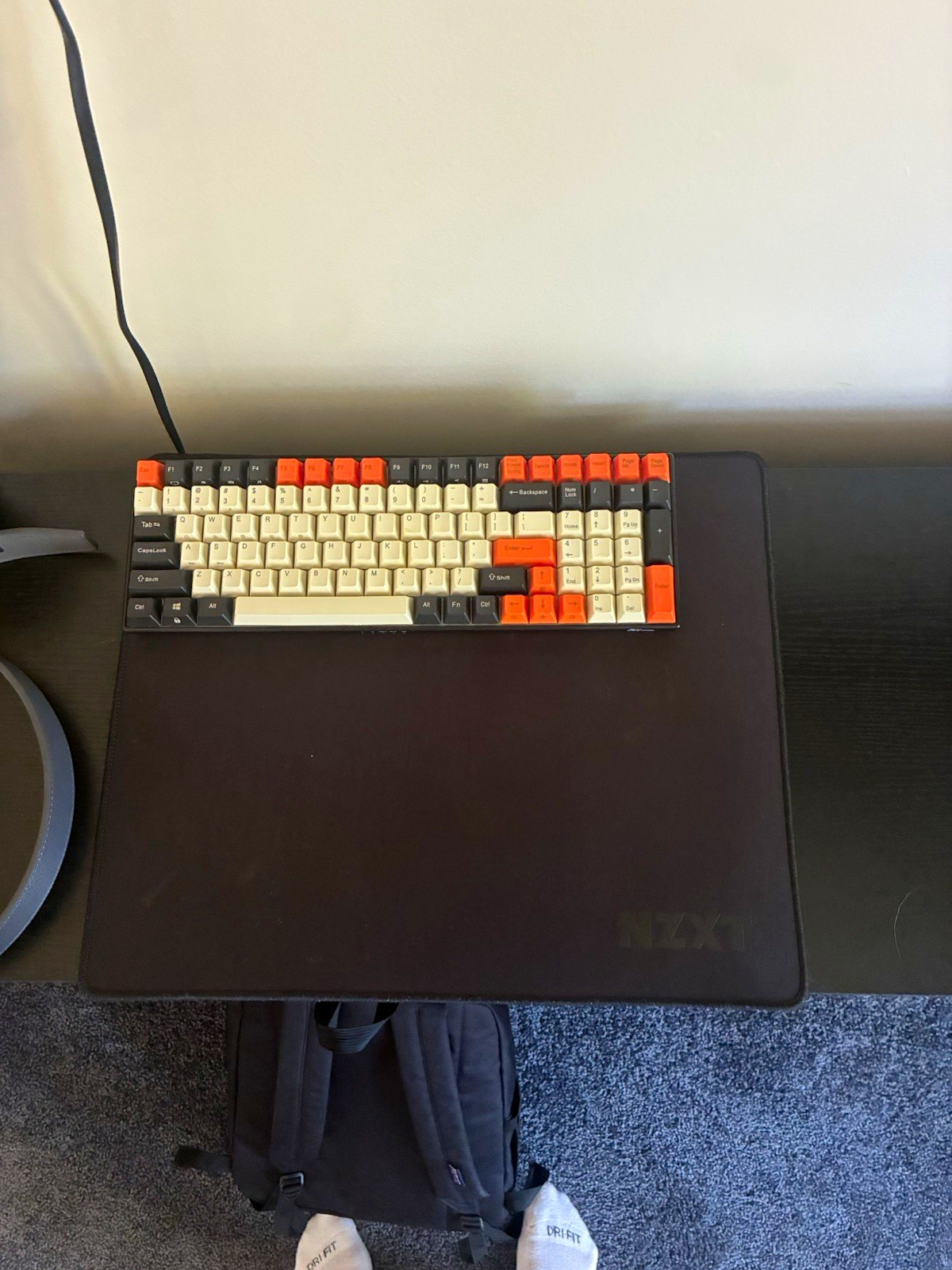 Royal Kludge RK84 Compact Wired Mechanical Keyboard Black/ORANGE W Mousepad