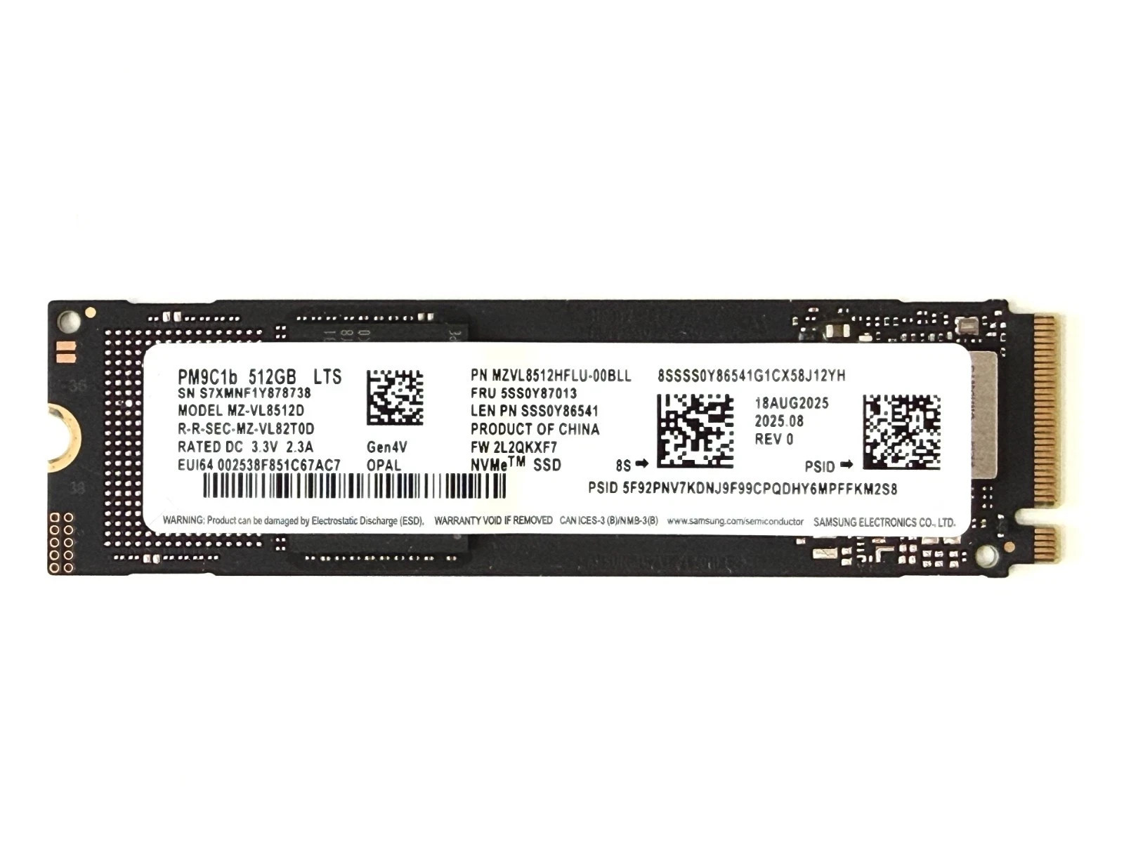 Samsung PM9C1b 512GB SSD M.2 2280 -  Gen4x4 NVMe Solid State Drive 100% Health