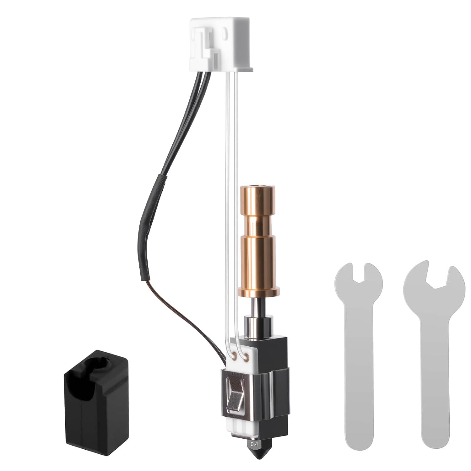 Upgrade Kobra S1 Ceramic Hotend,0.4Mm Hardened Steel Nozzle+Heating Block Integr