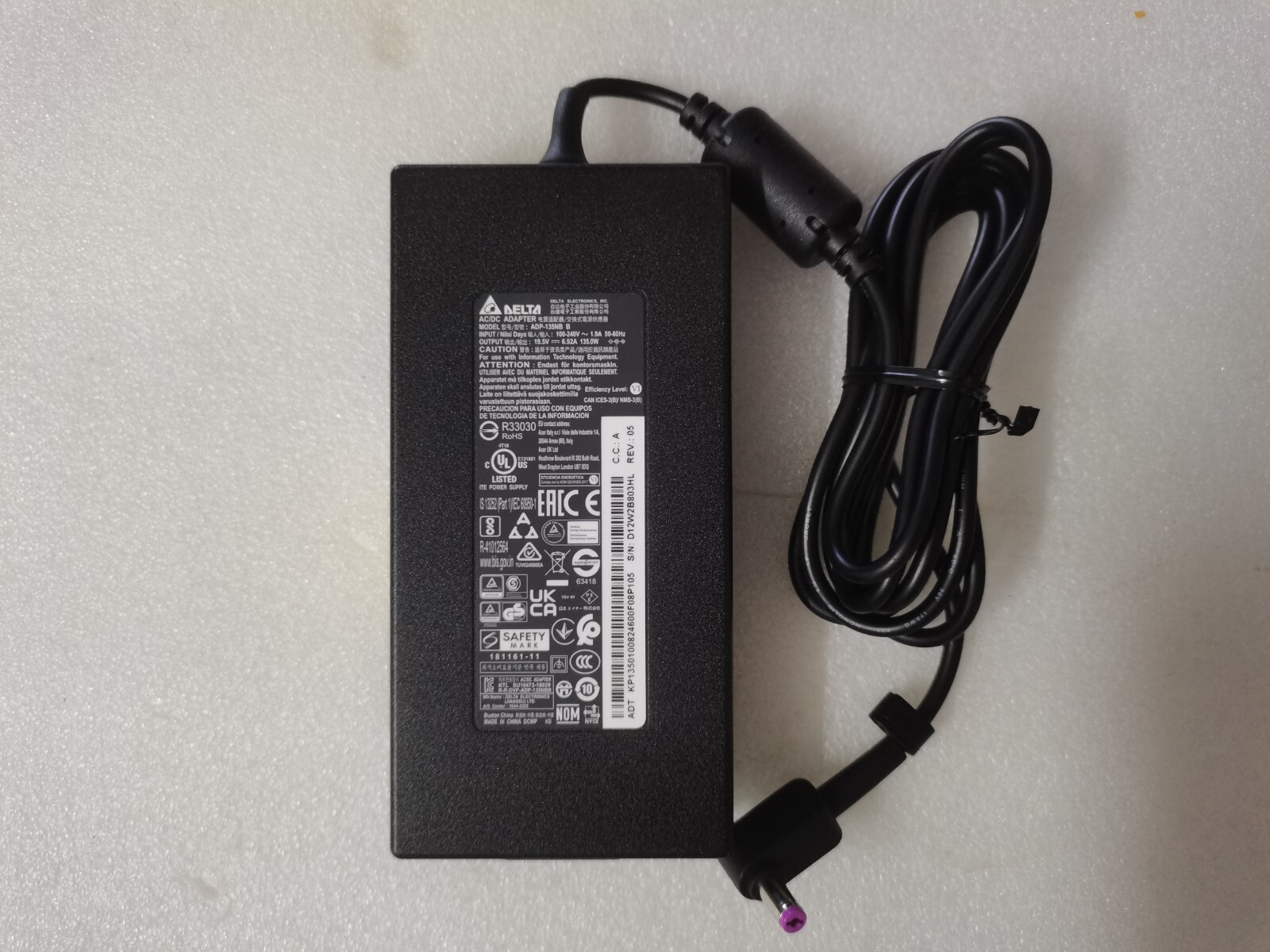 ADP-135NB B 135W For Acer ConceptD CN316-73G Delta 19.5V 6.92A Adapter Original