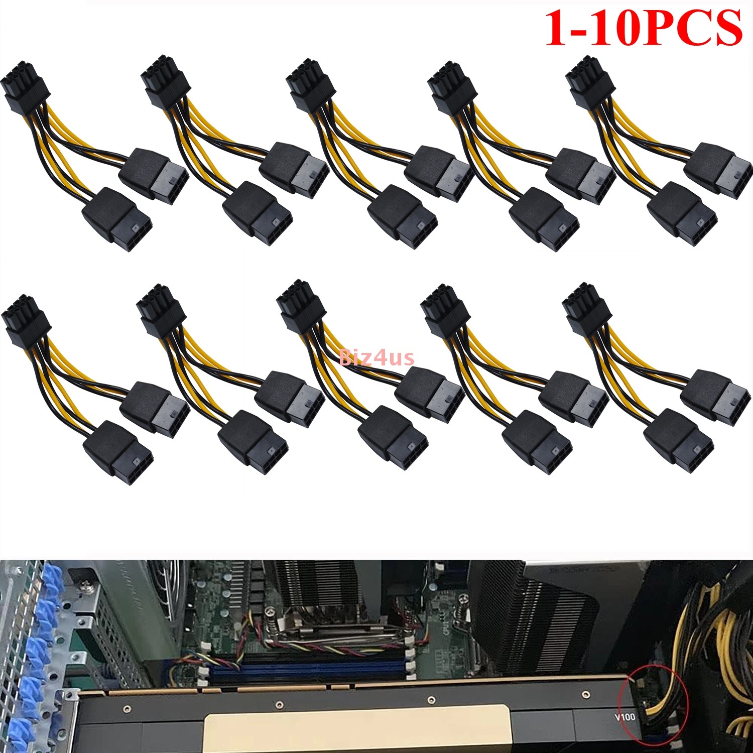 Lot 030-0571-000 Dual 8pin to 8p Graphics Power Cable for Tesla K80 M60 M40 P100