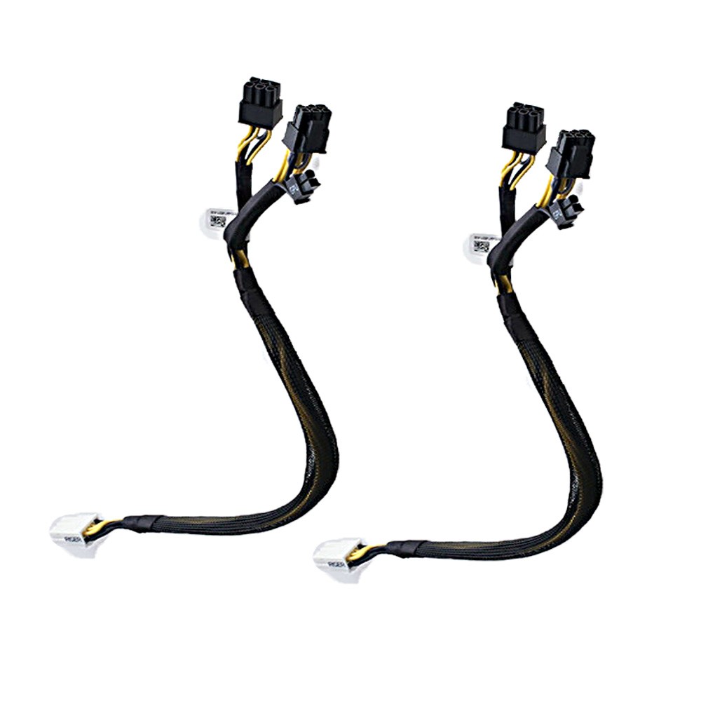 2PCS Power Adapter Splitter Cable For Dell PowerEdge T620 T630 T640 GPU HOT