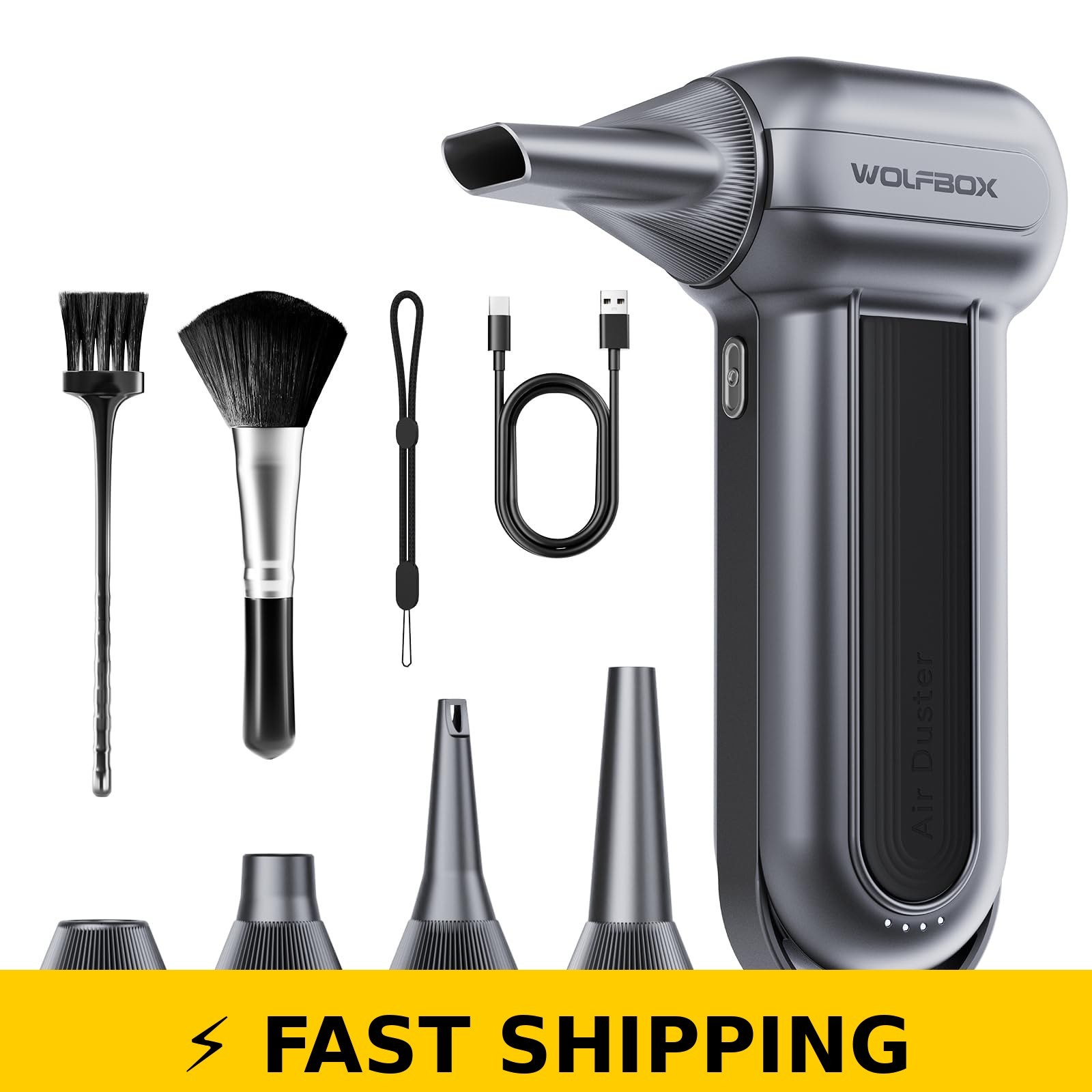 WOLFBOX MF100 Cordless Electric Air Duster - 150000RPM