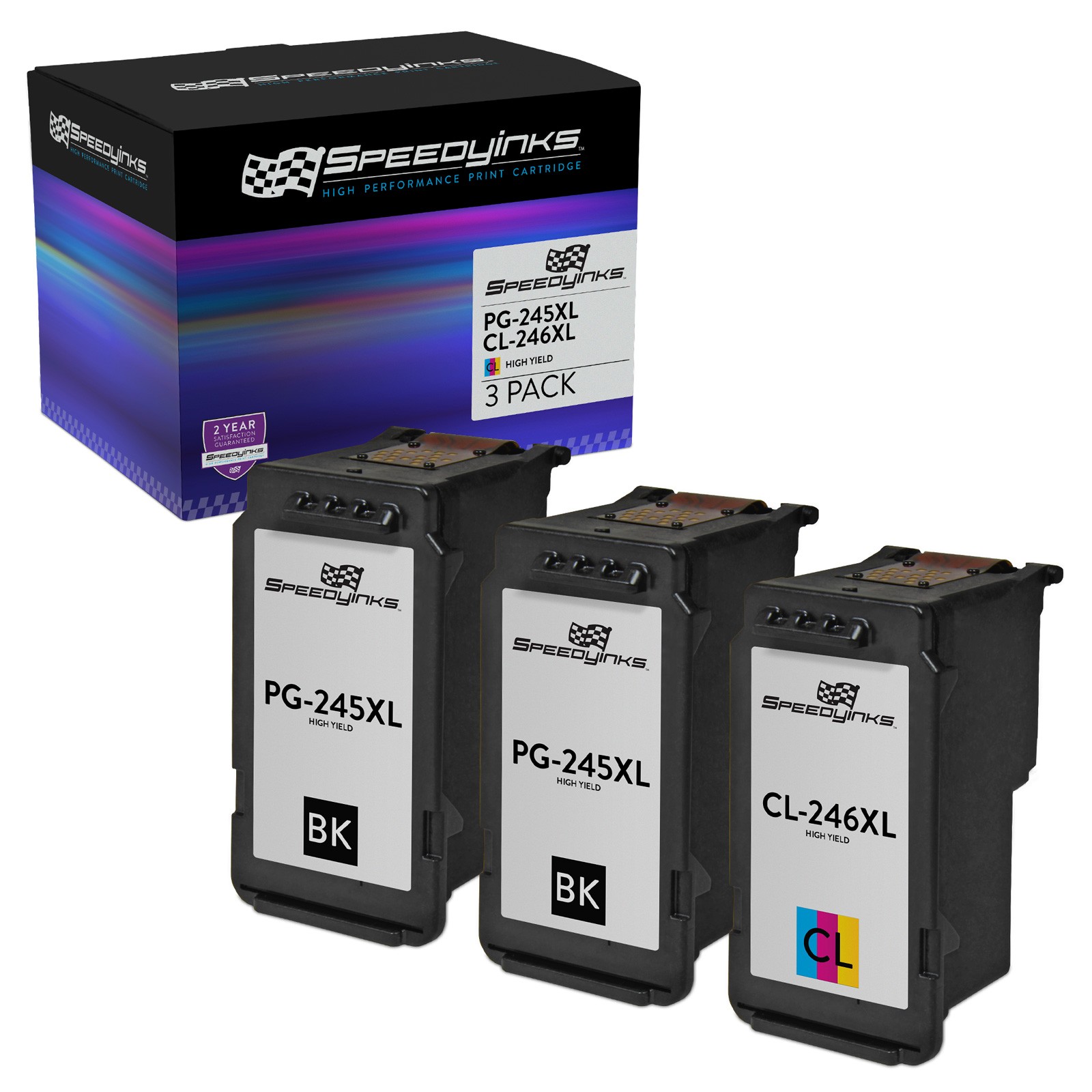 3PK PG-245XL CL-246XL Black Color Ink Cartridge Set For Canon PIXMA iP2820 MX492