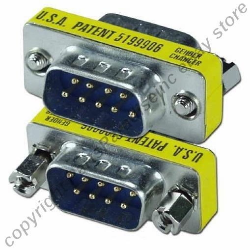 Lot10DB9pin Male-M Serial RS232 Mini Gender Changer/Coupler/Joiner Cable Adapter