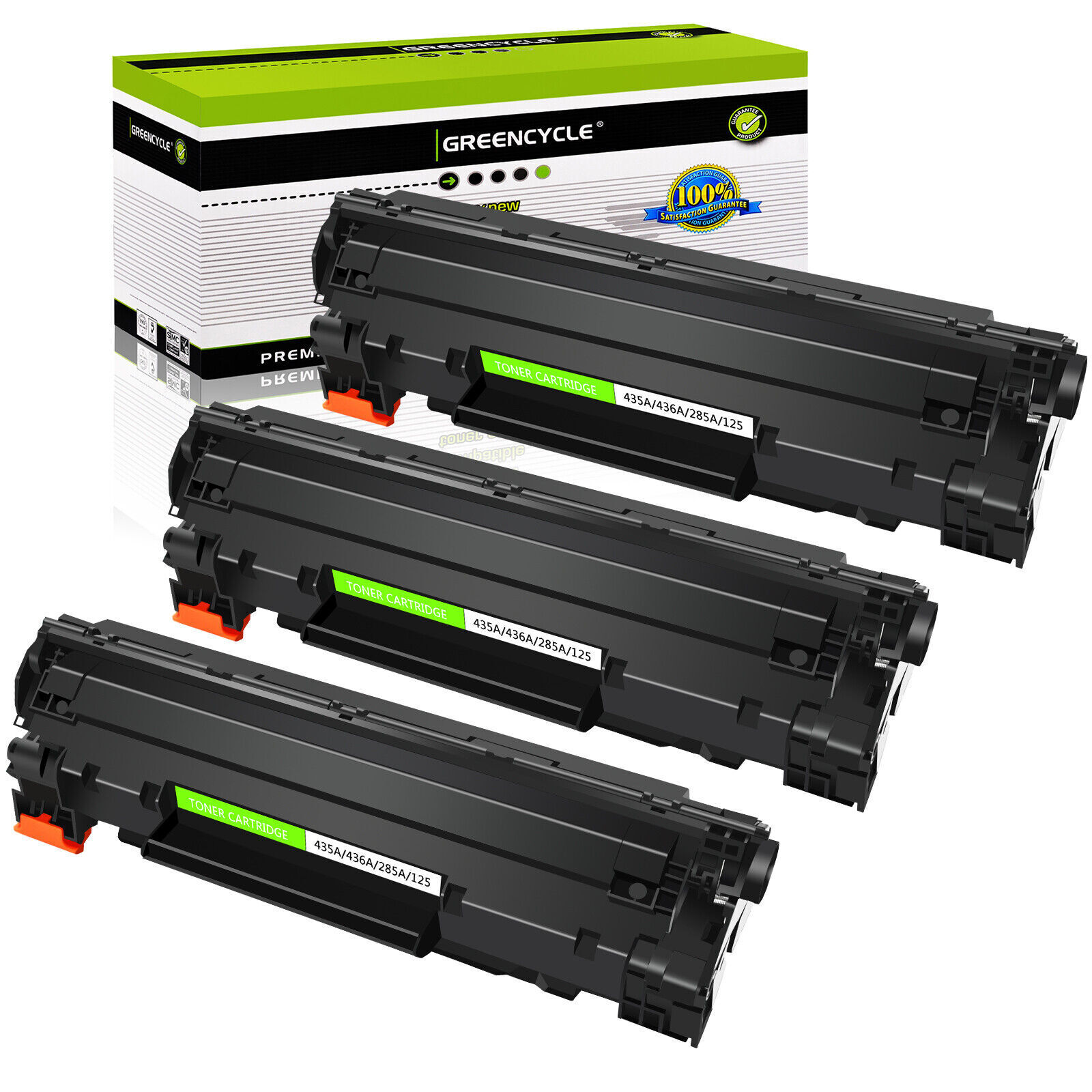 3PK greencycle Compatible Toner Cartridge for Canon 125 CRG125 imageCLASS MF3010