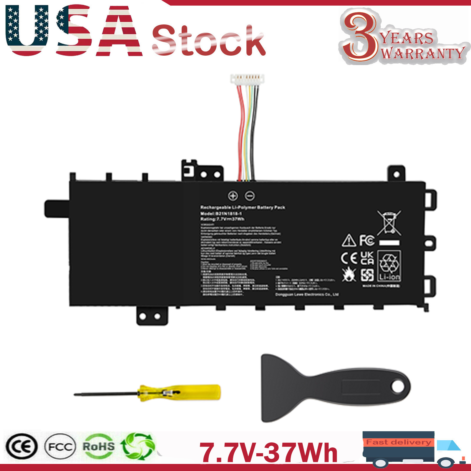 For Asus Vivobook 15 F512D F512DA 7.7V Battery 0B200-03190800 C21N1818-1