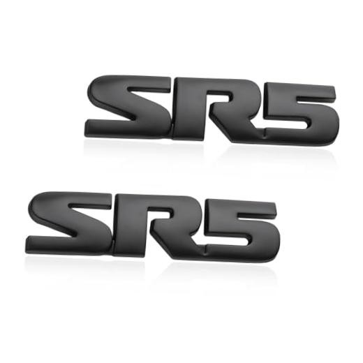 Sun Walker 2PCS SR5 Metal Emblem, 3D Raised SR5 Nameplate Logo Side SR5, Black