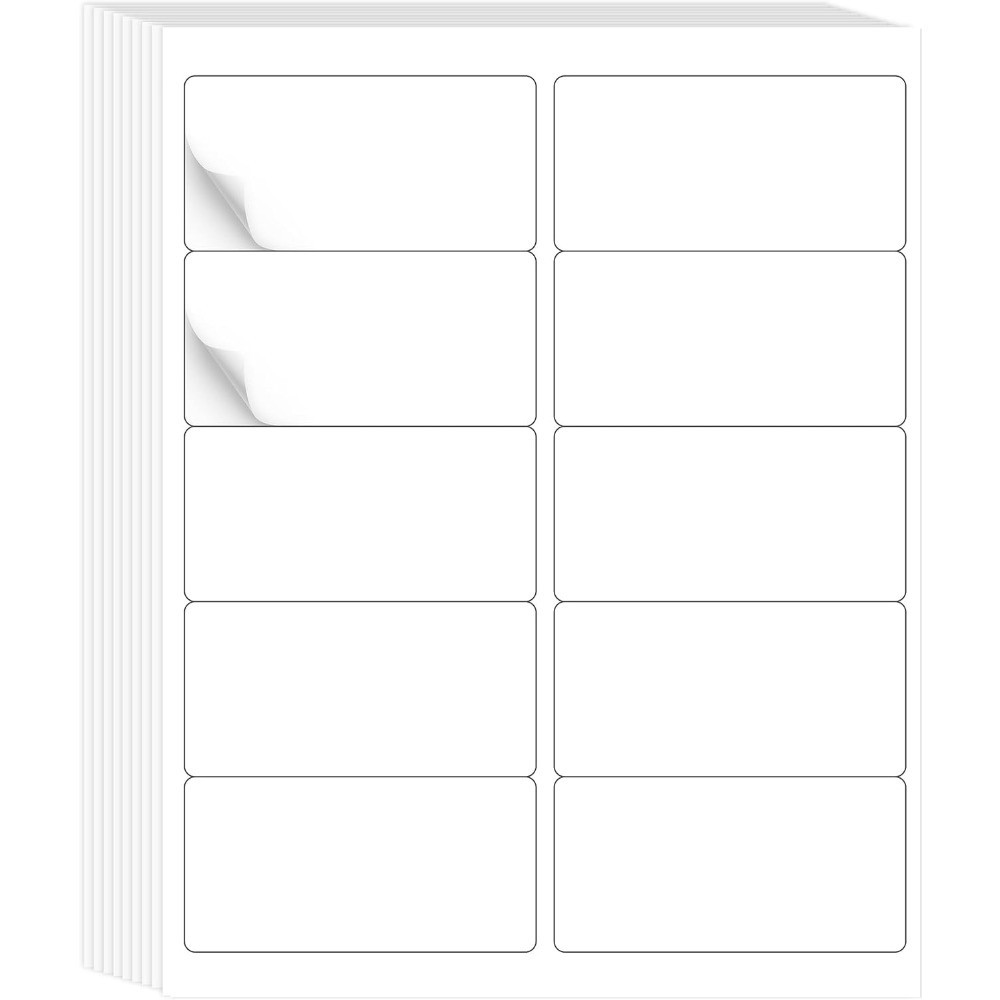 2"x4" Printable White Label Stickers 300 Labels 30 Sheets Matte, strong