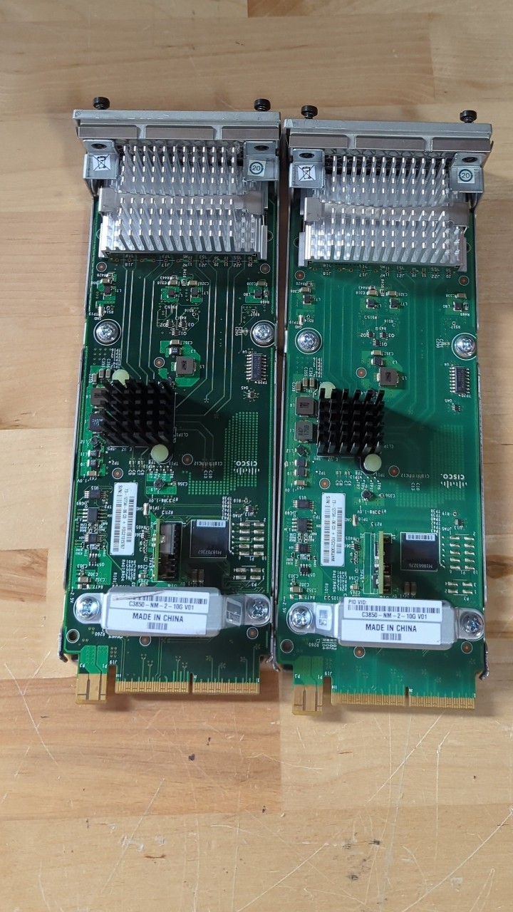 Lot of 2 Cisco C3850-NM-2-10G V01 Catalyst 3850 Network Modules