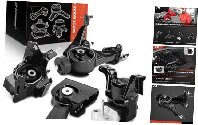 4PCS Engine Motor Mount and Transmission Mount Kit Compatible with Toyota