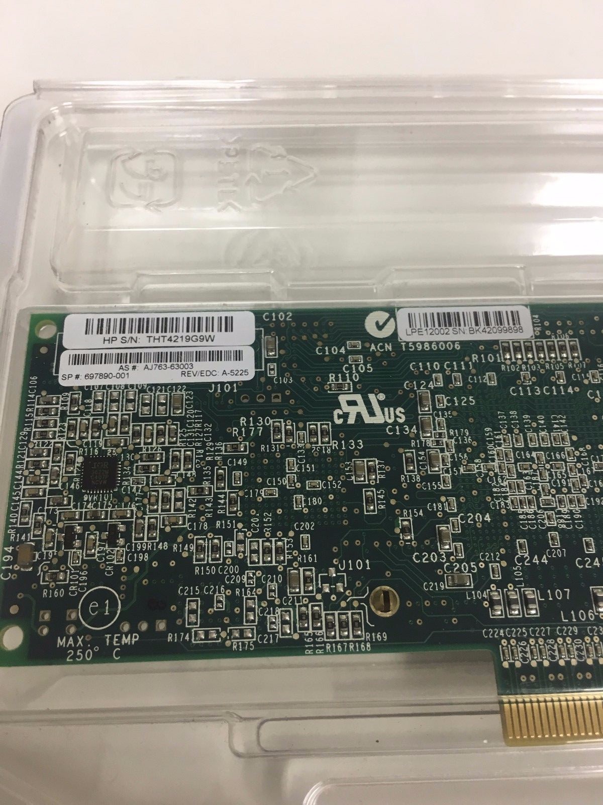 697890-001 LPE12002 HP Emulex 82E 8GB PCI-E Dual Port HBA Card LOW PROFILE