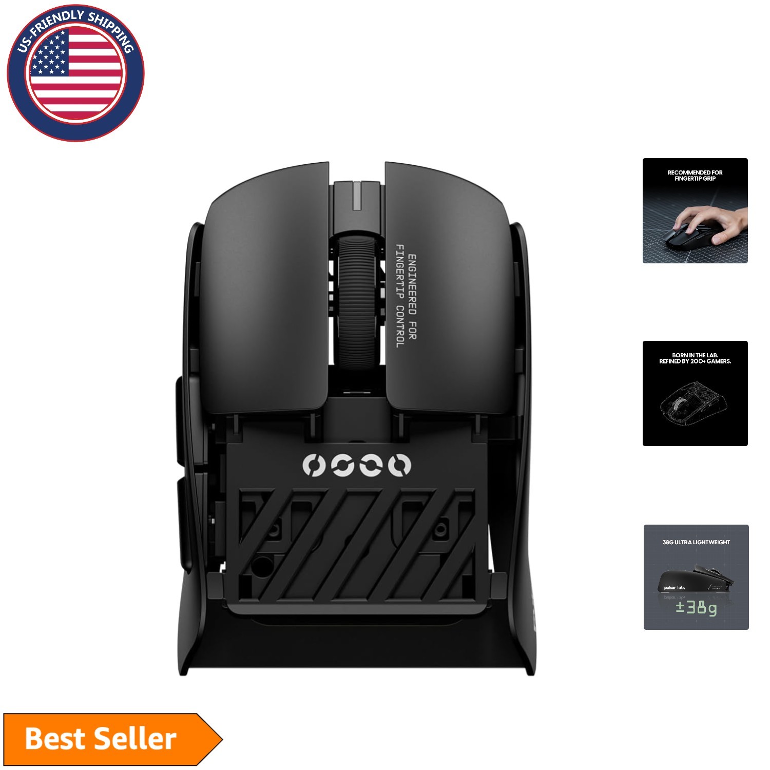 Ultra Lightweight Pulsar LAB X2F Gaming Mouse - Built for Precision & Durability