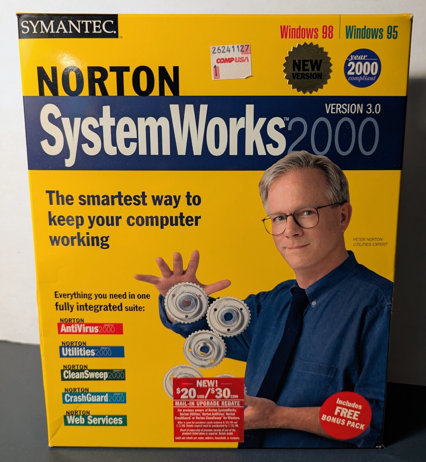 NORTON SYSTEM WORKS 2000 3.0 SYMANTEC WINDOWS 95/98 BOX