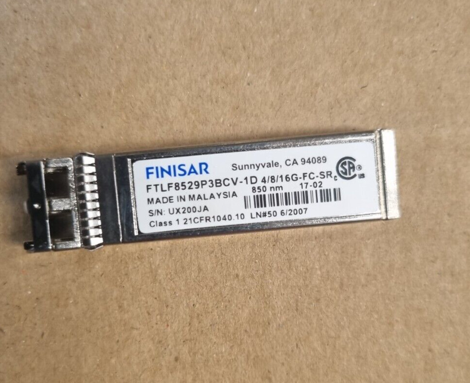 FINISAR FTLF8529P3BCV-1D 16GB SFP TRANSCIEVER 2/PK (R5S2.2)