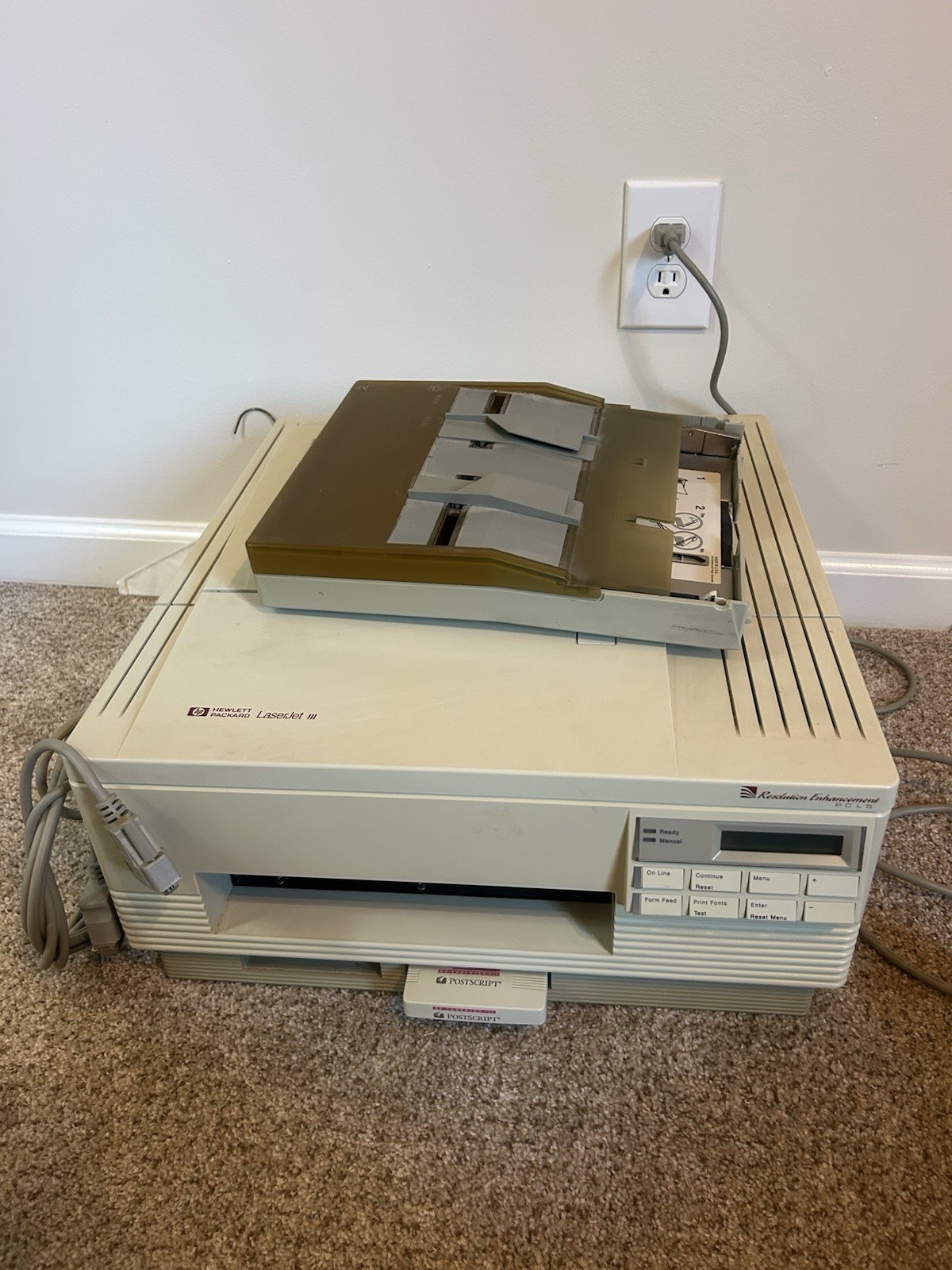 HP LaserJet III 33449A Laser Printer Parts Or Repair Read Description