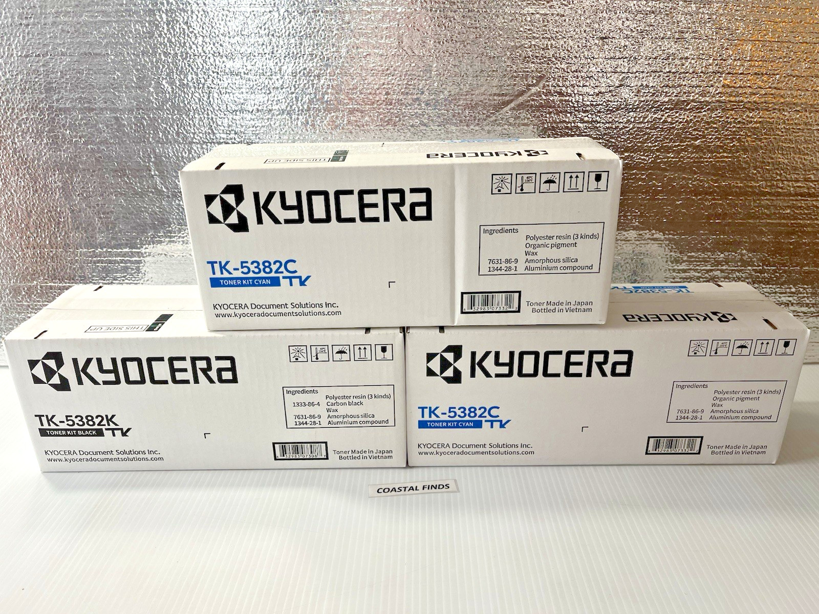 Kyocera TK-5382 Toner Black Cyan Lot (3) OEM NEW Sealed TK-5382K TK-5382C