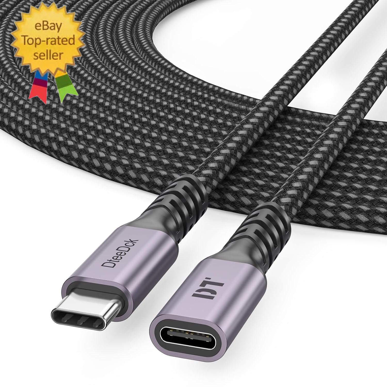 USB C Extension Cable 15Ft, USBC Type C Male to Female 5Gbps/4K@60Hz/100W
